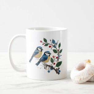 Mug Oiseaux à effet de quilling de cottage sur une vig