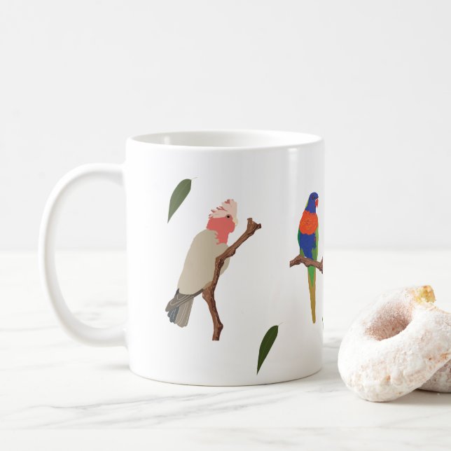 Mug Oiseaux autochtones australiens (Avec donut)
