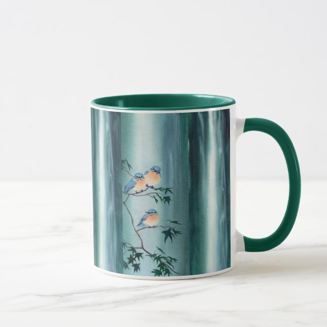 Mug OISEAUX BLEUS HEUREUX par SHARON SHARPE (Droite)