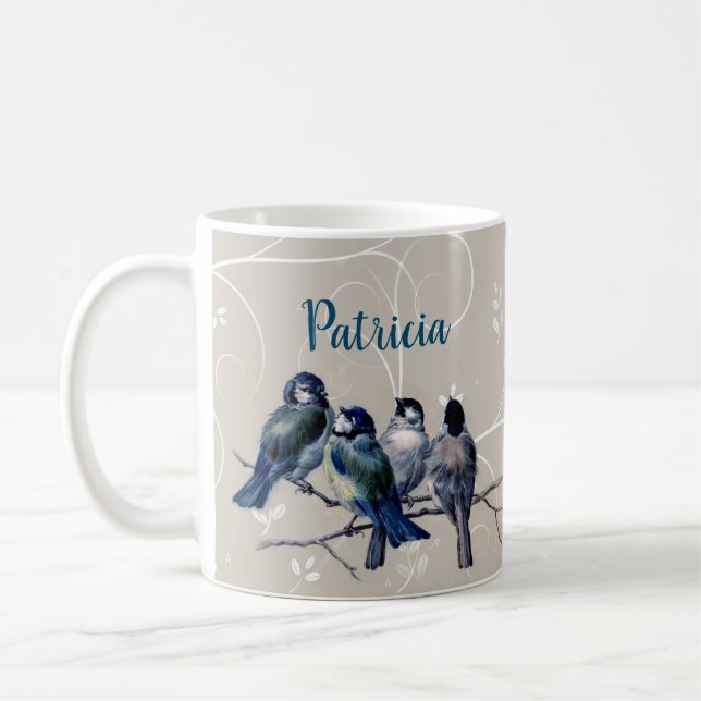 Mug Oiseaux bleus sur une branche (Gauche)