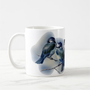 Mug Oiseaux bleus vintages sur une branche