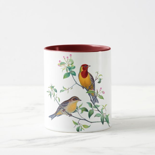 Mug Oiseaux bruants sur des branches (Centre)