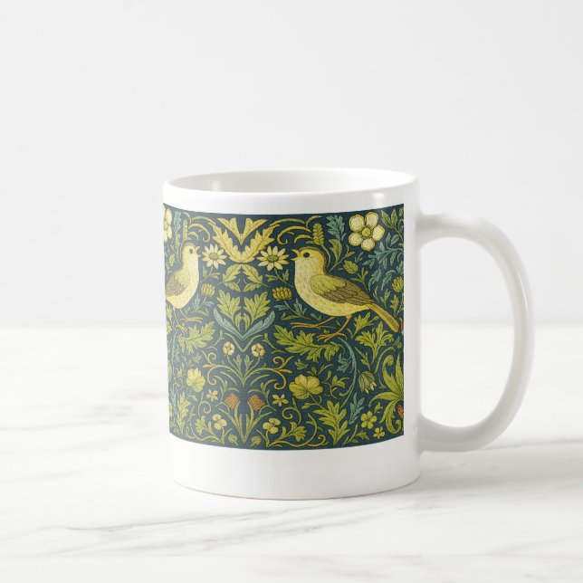 Mug Oiseaux Café Coupe tapisserie apparence Arts & Art (Droite)