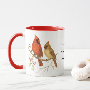 Mug Oiseaux cardinaux de Noël Faune festive 