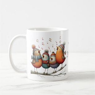 Mug Oiseaux chantants fantaisistes Quatre 12 Jours de