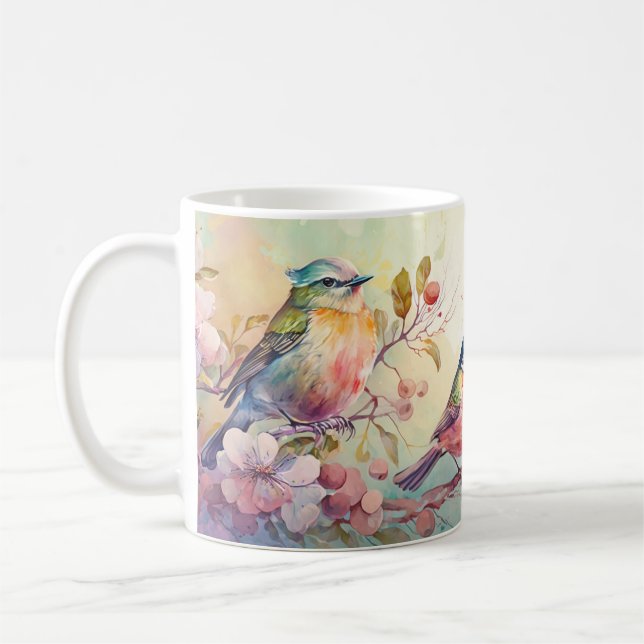 Mug Oiseaux colorés (Gauche)