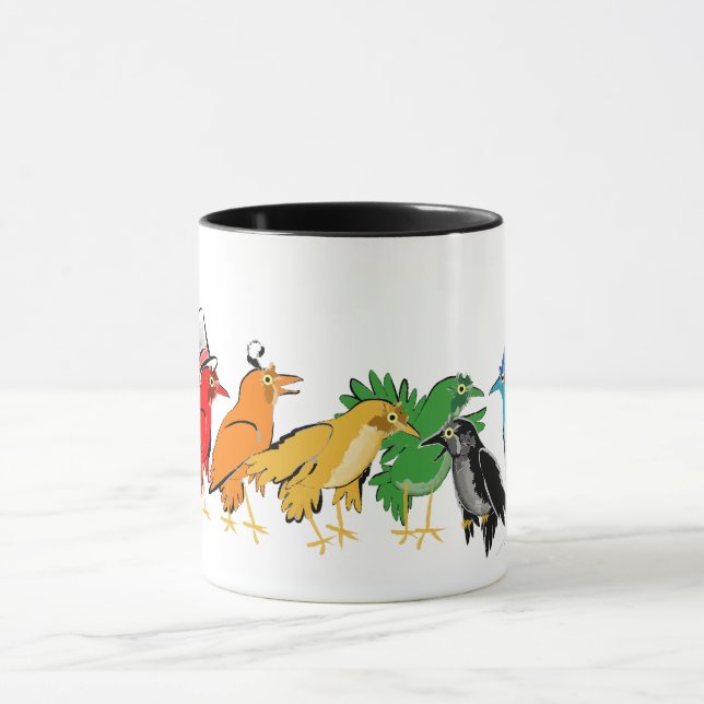 Mug Oiseaux colorés d'une plume (Centre)