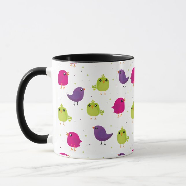 Mug Oiseaux colorés mignons   (Gauche)