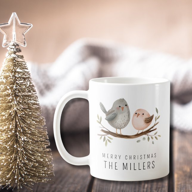 Mug Oiseaux d'aquarelle minimaliste (Créateur téléchargé)
