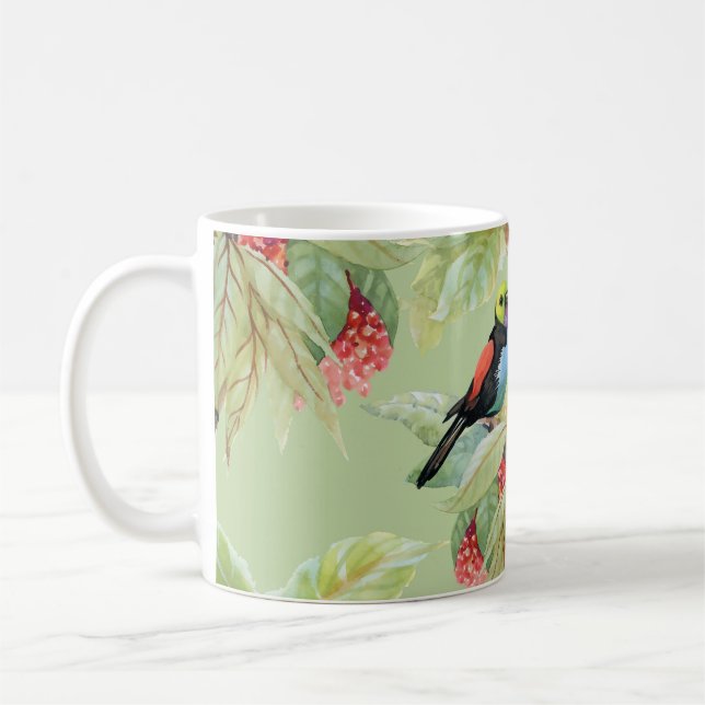 Mug Oiseaux de fleurs d'été : Motif tropical (Gauche)