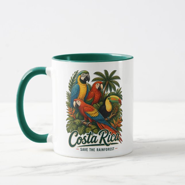 Mug Oiseaux de la Forêt Tropicale du Costa Rica (Gauche)