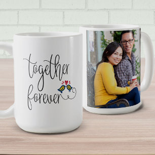 Mug Oiseaux de l'amour romantiques photo personnalisée