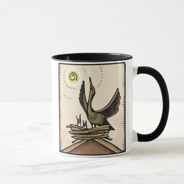 Mug Oiseaux de mère et de bébé (Droite)