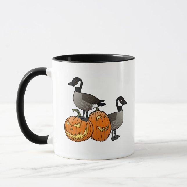 Mug Oiseaux d'Halloween du Canada avec Jack-o-lanterne (Gauche)