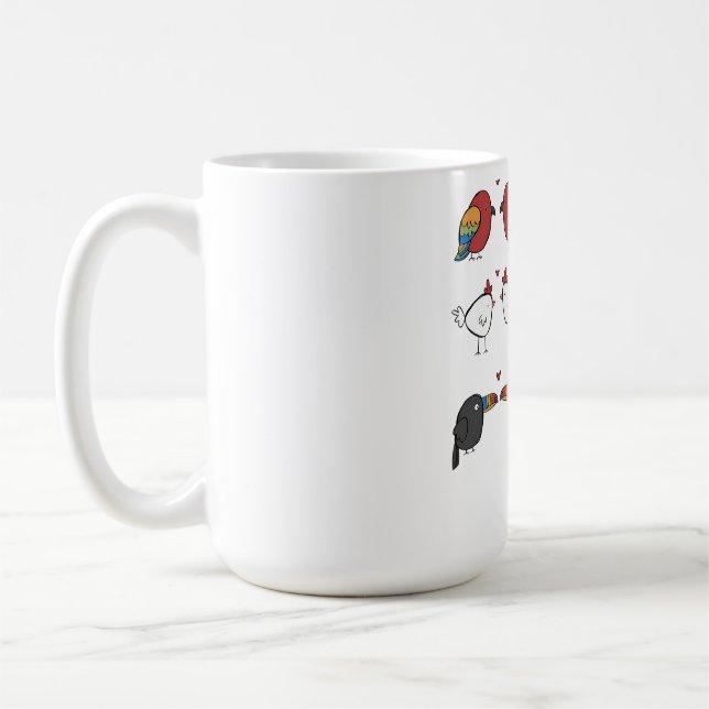 Mug Oiseaux en amour  (Gauche)