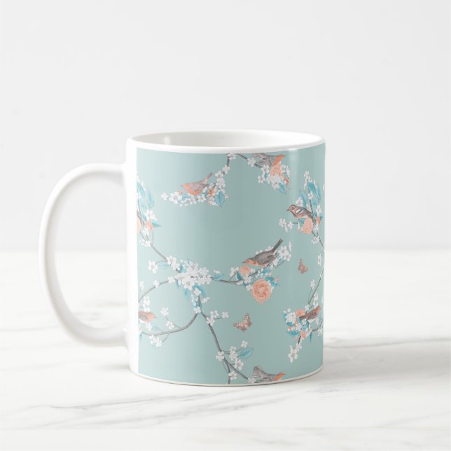 Mug Oiseaux et fleurs (Gauche)