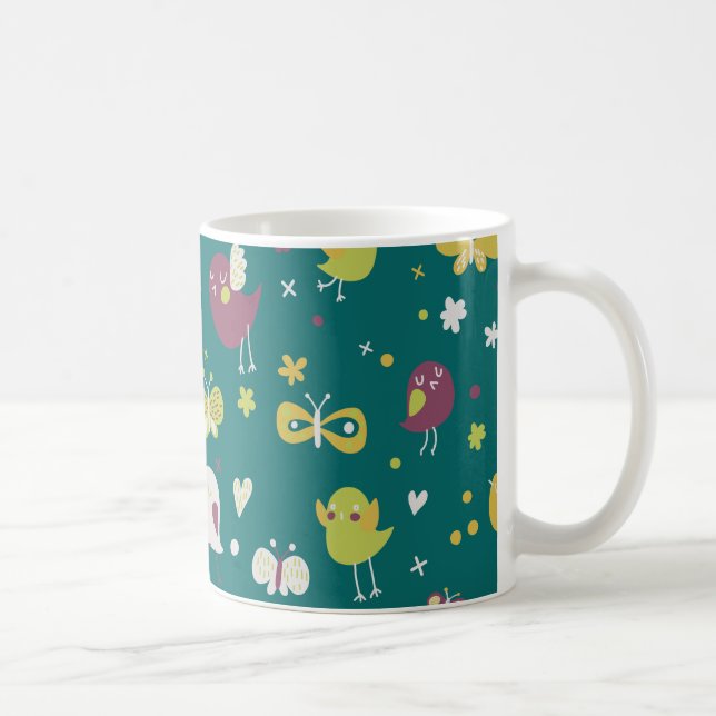 Mug Oiseaux et papillons (Droite)