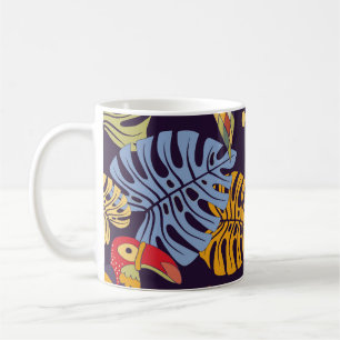 Mug Oiseaux exotiques Plante Motif coloré