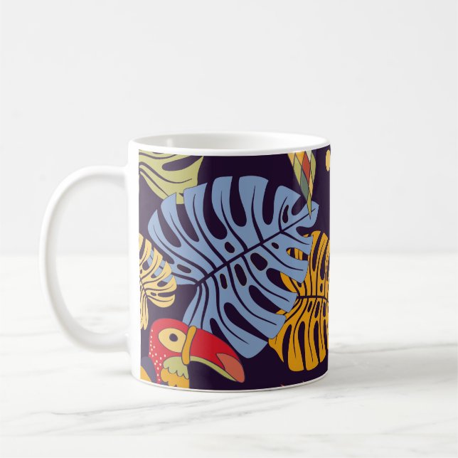 Mug Oiseaux exotiques Plante Motif coloré (Gauche)