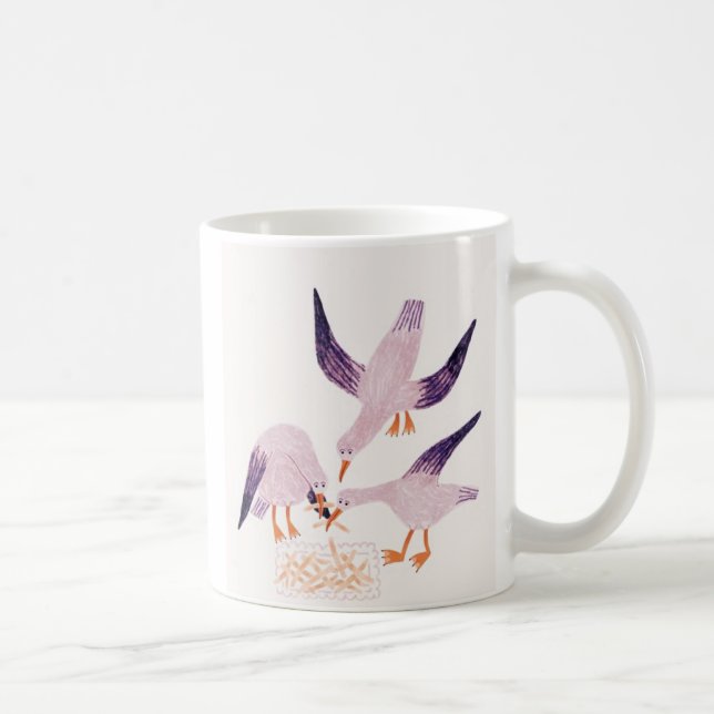 Mug Oiseaux Gentils Se Rassemblant – Scène de Nature F (Droite)