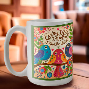 Mug Oiseaux lunaires mignons Abonné aux citations insp