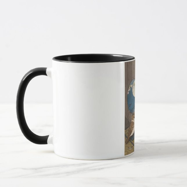 Mug Oiseaux Mahjong jouant au jeu  (Gauche)