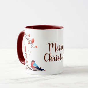 Mug Oiseaux mignons Robin sur le Berry Rouge