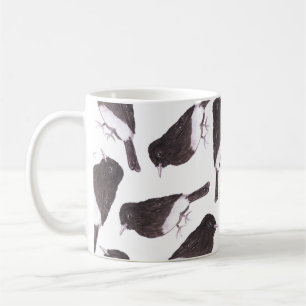 Mug Oiseaux noirs d'aquarelle de phoebe