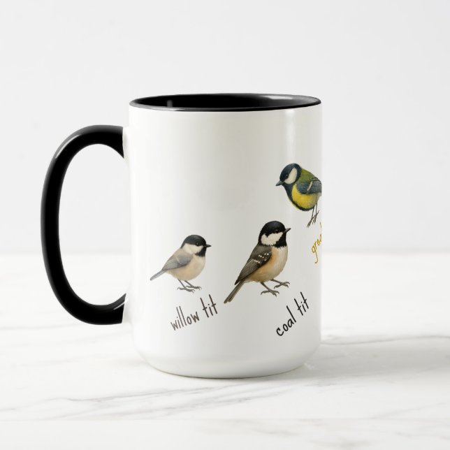 Mug Oiseaux – Oiseaux de Jardin Tasse Café Aquarel (Gauche)