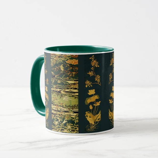 Mug Oiseaux, Phoenix Flower Branches Lotus Flower (Devant gauche)