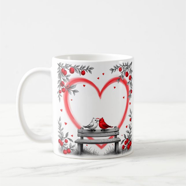 Mug Oiseaux pour la Saint-Valentin (Gauche)