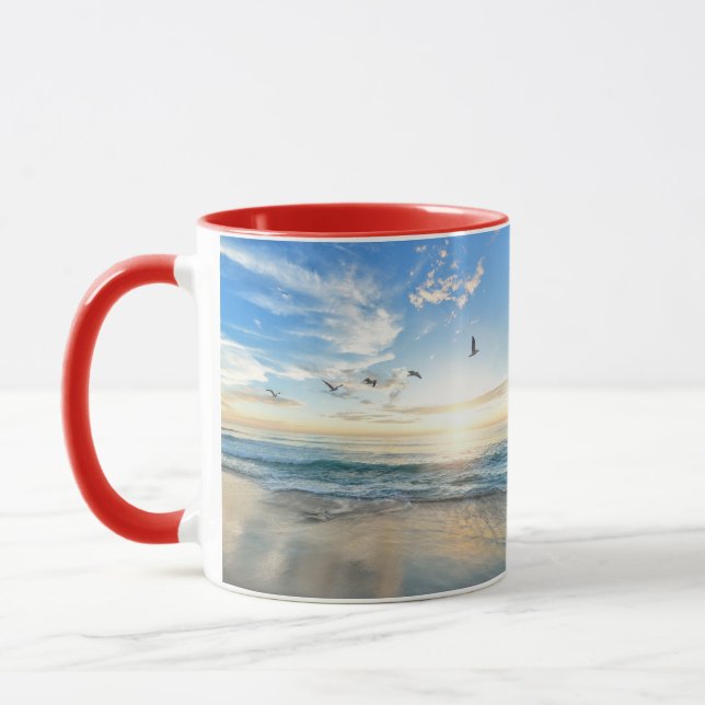 Mug oiseaux sur la plage (Gauche)