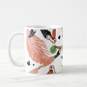 Mug Oiseaux toucans Art tropical verdure estivale