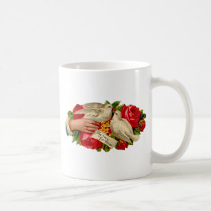Mug Oiseaux vintage amour victorien colombe art classi