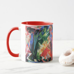 Mug Oiseaux (Vogel) par Franz Marc, Art Cubisme Vintag