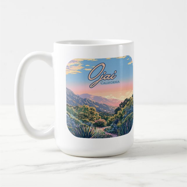 Mug Ojai California Topa Topa Montagnes Paysage (Gauche)