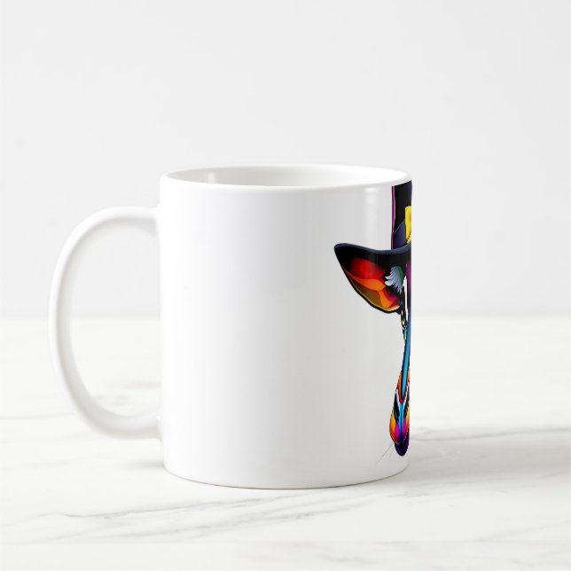 Mug Okapi Chic : Bowler Casquette & Ribbon (Gauche)