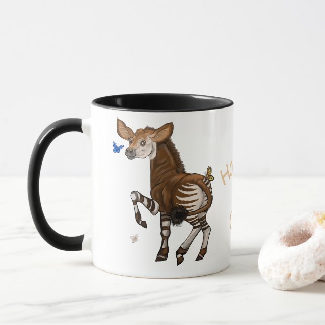 Mug Okapi heureux ! (Avec donut)