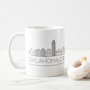 Mug Oklahoma City  Ligne Skyline Stylisée Ville