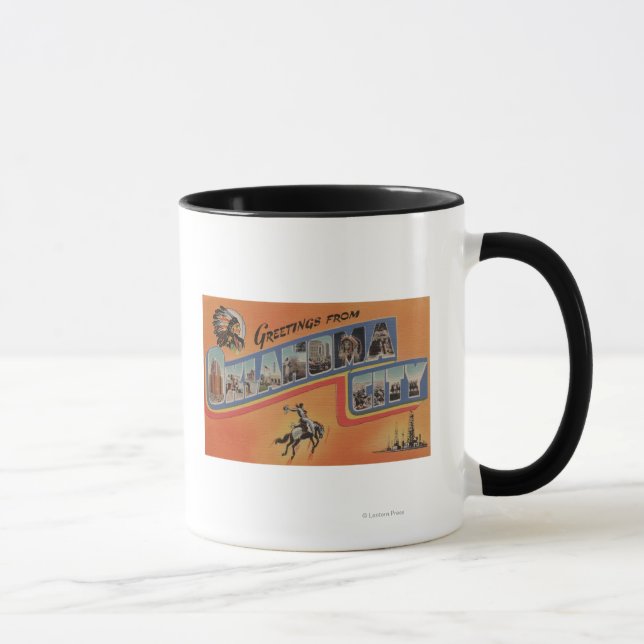 Mug Oklahoma City, Oklahoma - Scènes de grandes lettre (Droite)