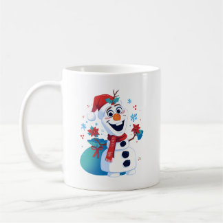 Mug Olaf congelé - Dessin de fête avec Casquette rouge
