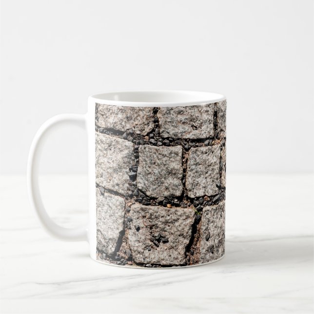 Mug Old cobble stone pattern at the streetabstract,anc (Gauche)