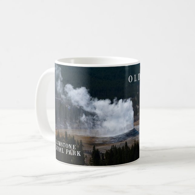 Mug Old Faithouse Geyser Eruption Yellowstone (Devant gauche)