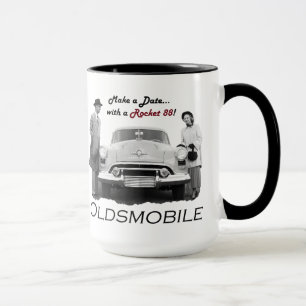 Mug Oldsmobile "font une date… avec un Rocket 88 !"