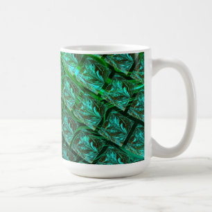 Mug 'Olhos azuis enquadrados', imagem riscada, borrada