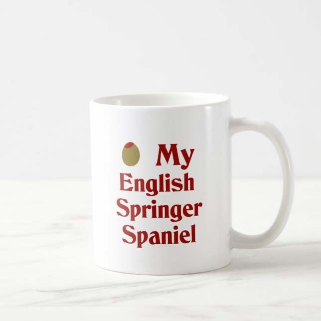 Mug Olive (amour d'I) mon épagneul de springer anglais (Droite)