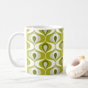 Mug Olive Green Ogee Motif ovale