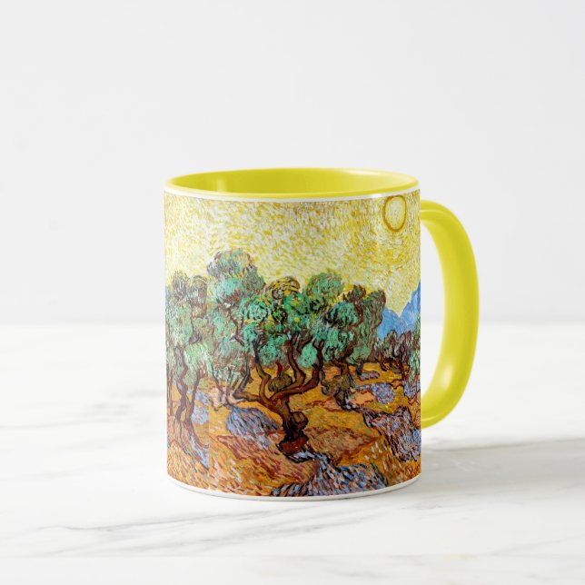 Mug Olive Trees (1889) Vincent Van Gogh paysage art (Devant droit)