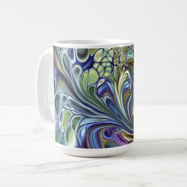 Mug Olive vert, purple blue burgundy (Devant gauche)