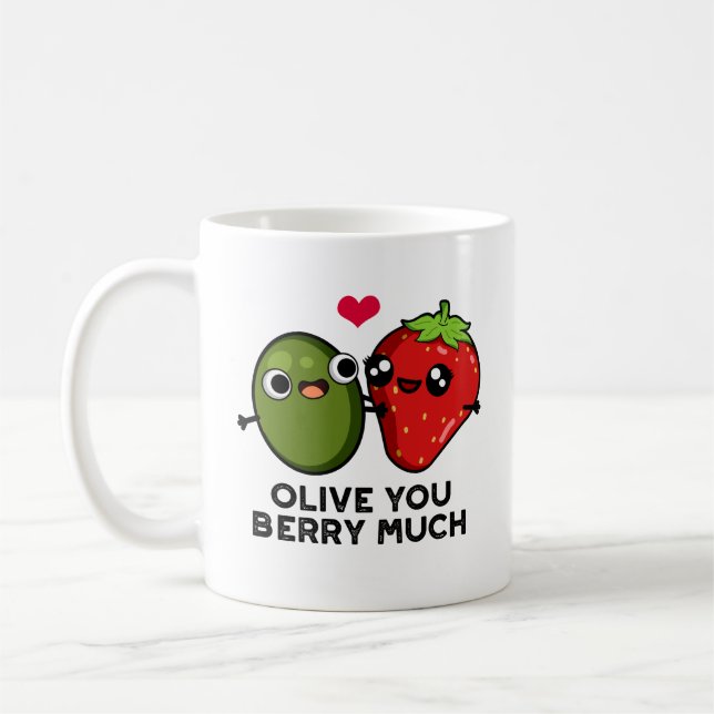 Mug Olive You Berry Beaucoup Amusant Fruit Pun (Gauche)